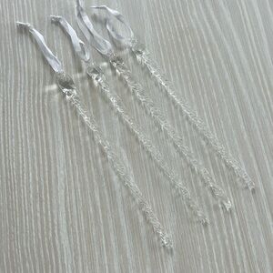 Pottery Barn Glass Icicle Ornaments
